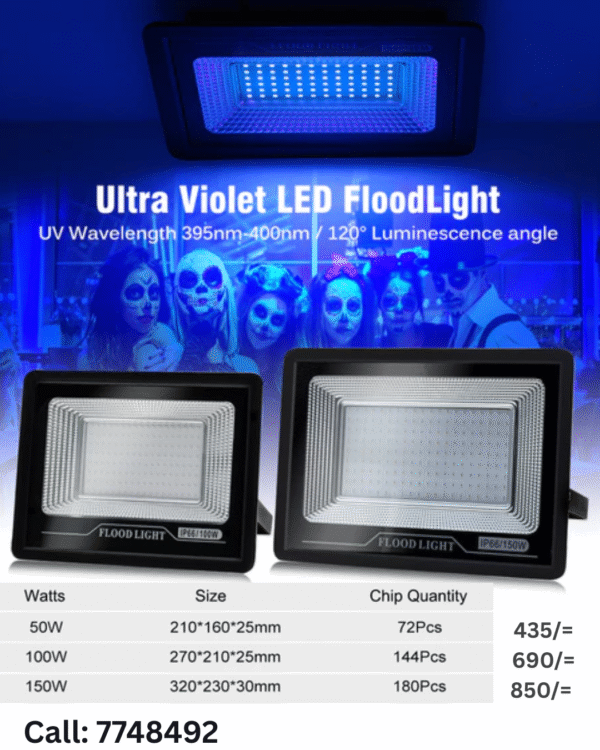 UV Light LED Flood Light IP66 Waterproof 100W Blue Party Light LED 7748492
