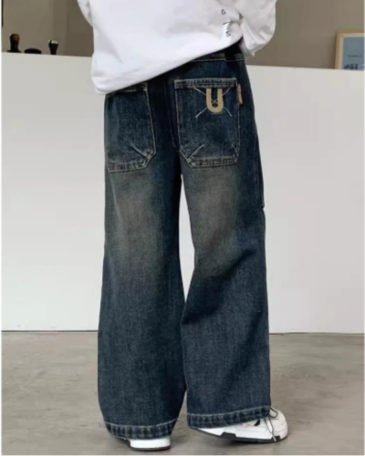 Pre-Order / Korean style straight cut long baggy pants for Boys - Image 4