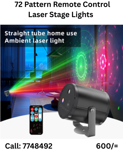 Remote 72 Pattern Laser Stage Lights Projector Disco/Night Party Lights 7748492