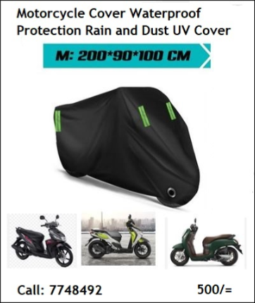 Motorcycle Cover Waterproof Protection Rain and Dust UV Cover (Medium) 7748492